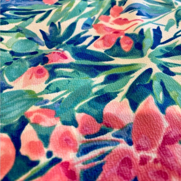 Pappagallo Ruffle Sleeve Erica Floral Midi Dress Small - Picture 5 of 8